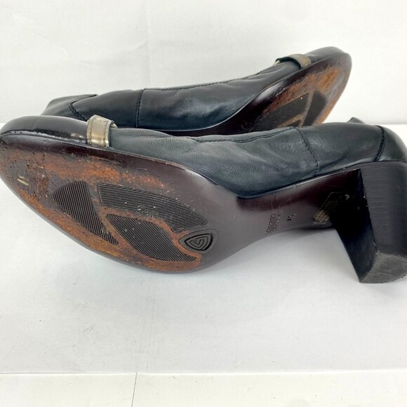 AGL Pumps 41 Attilio Giusti Leombruni Luxury Shoes Genuine Leather 9.5 Cap Toe - Picture 8 of 10